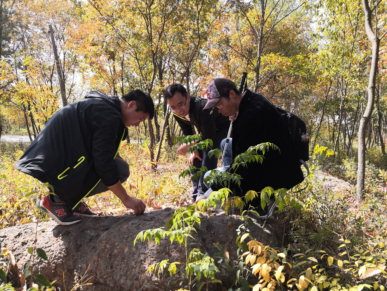 备课现场1:凤台角砾观察(摄影:刘星)